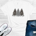 Merry Christmas Y'all Leopard Plaid Trees Graphic Tee product image 1