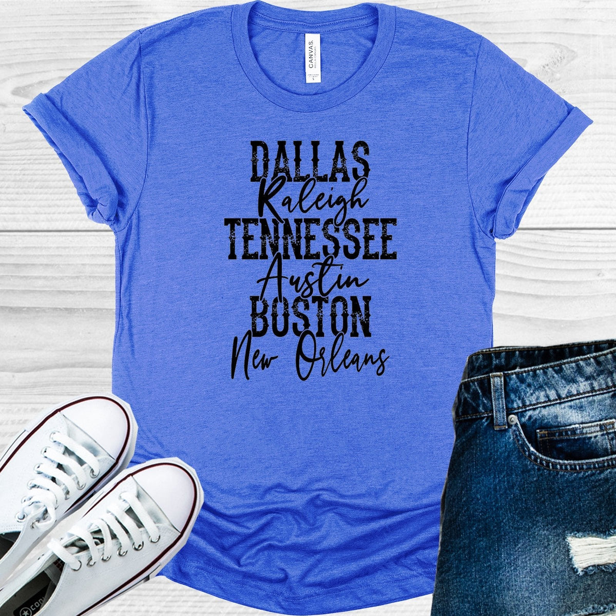 Dallas Raleigh Tennessee Austin Boston New Orleans Graphic product image 1