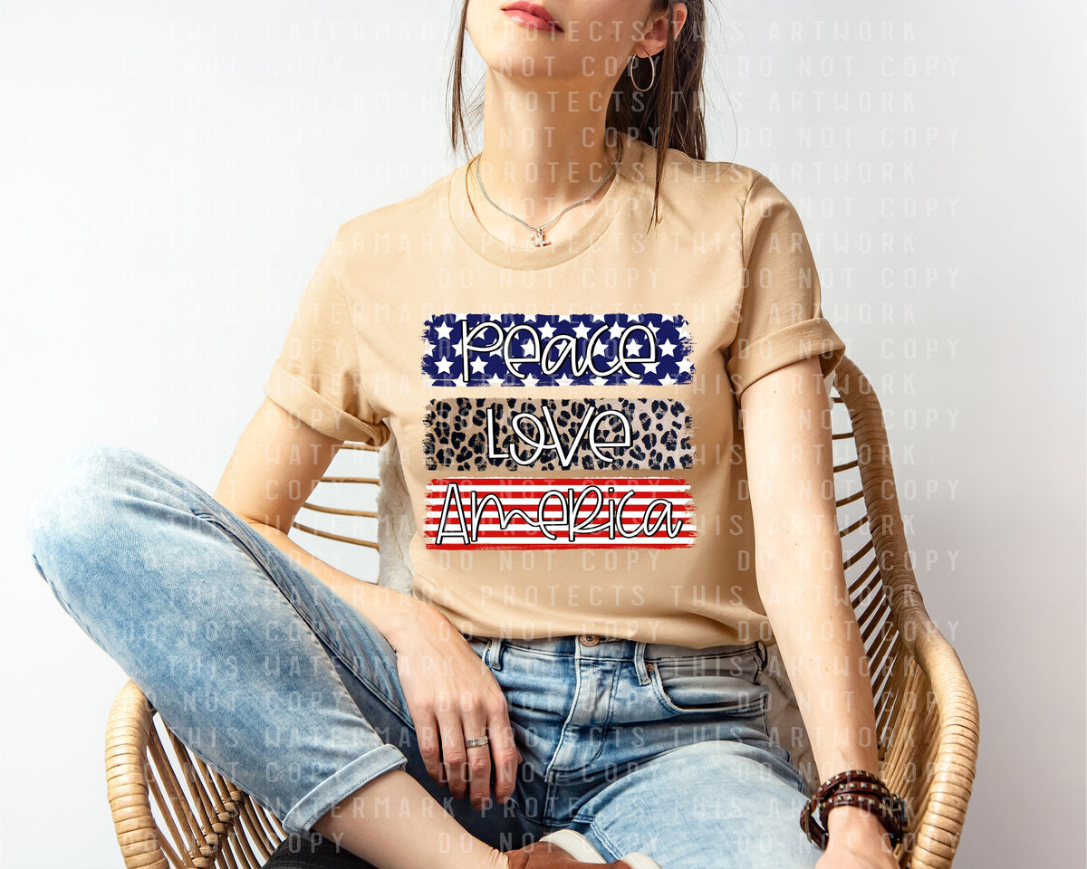 Peace Love America Graphic Tee product image 1