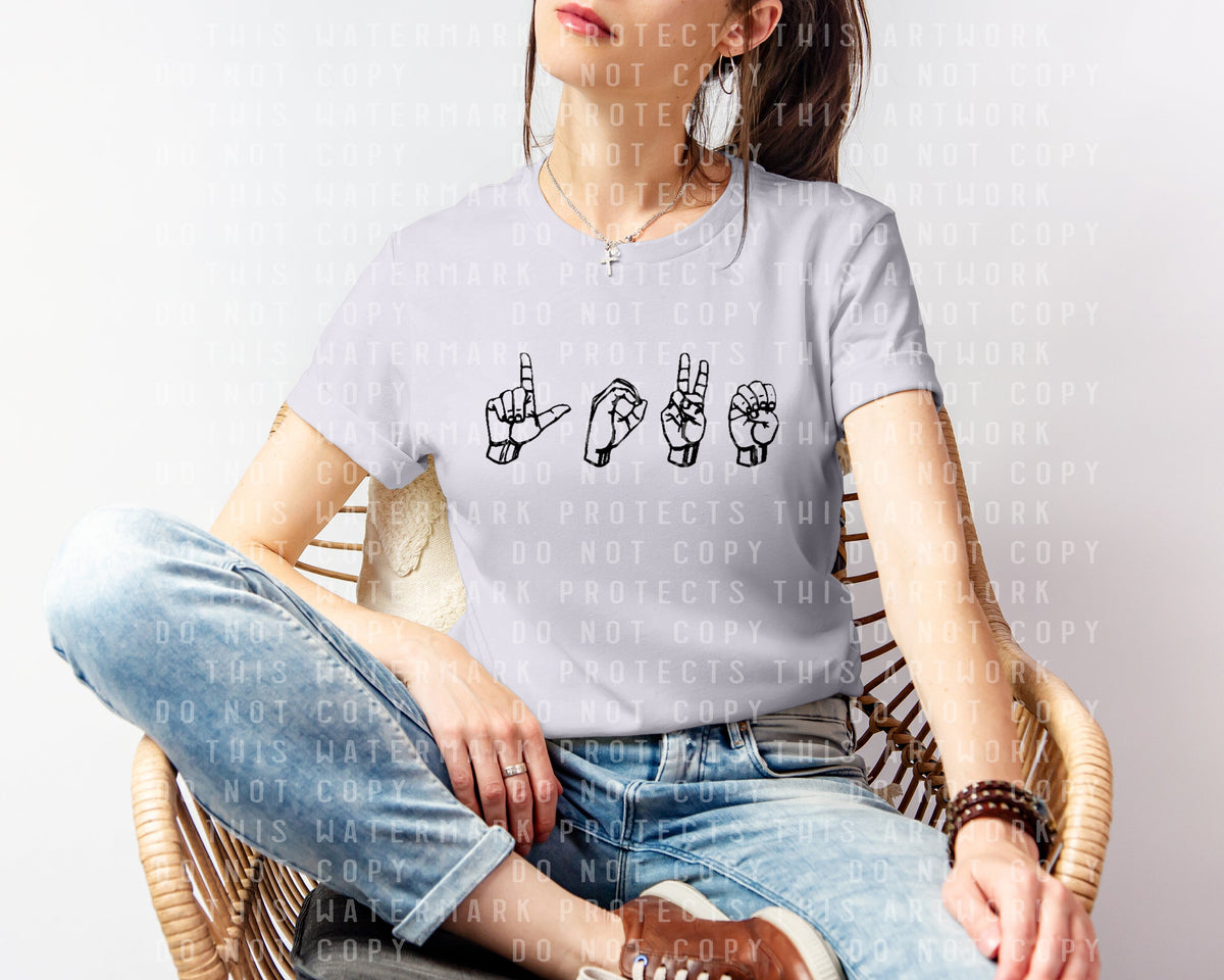 Love Sign Language Valentine's Day Graphic Tee product image 1