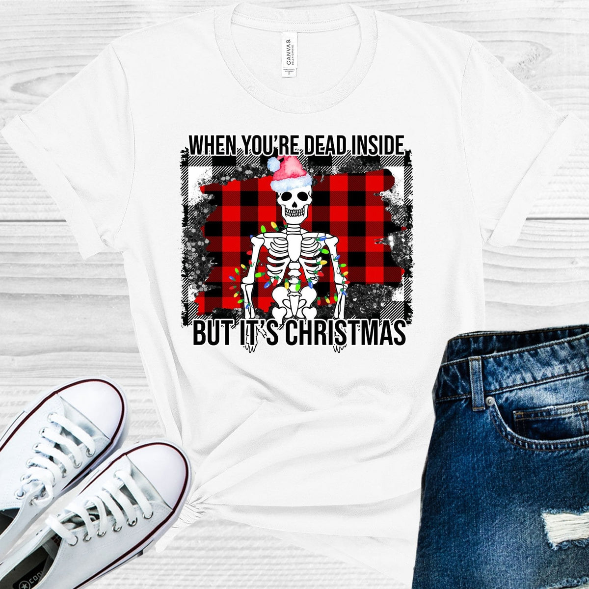 When You're Dead Inside But It's Christmas Graphic Tee product image 1