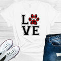 Buffalo Plaid Love Paw Print Graphic Tee product image 1