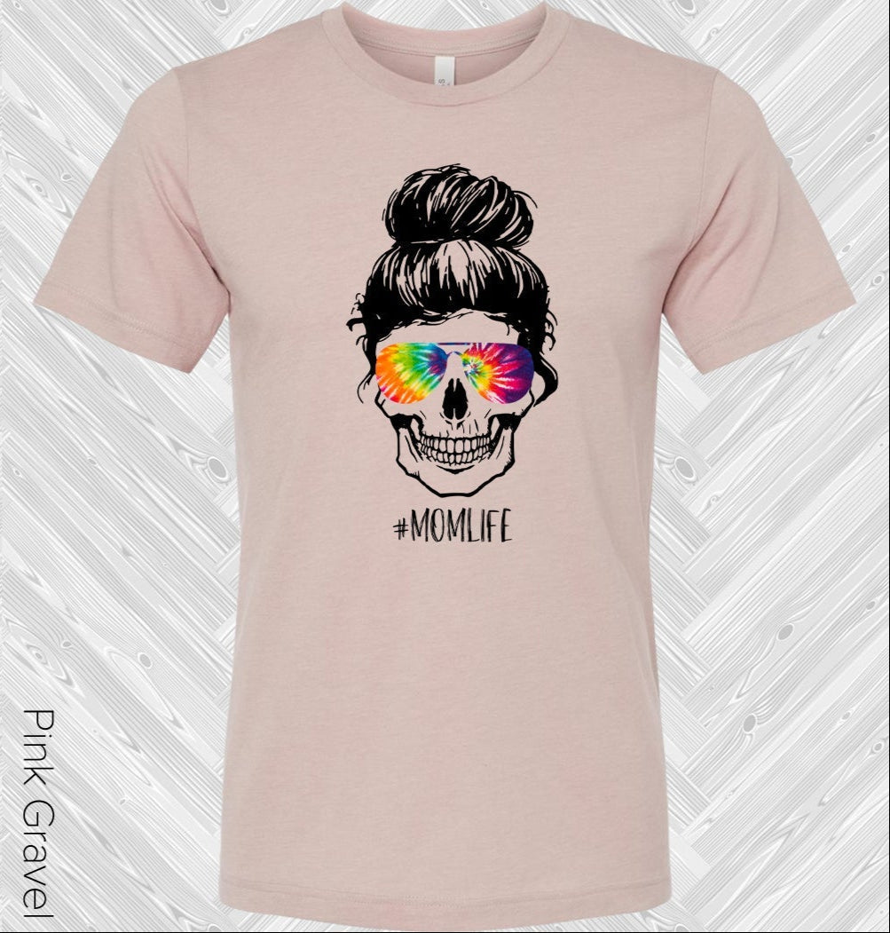 #momlife Tie-Dye Skull Graphic Tee product image 1